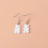 1 Pair Cute Lady Sweet Bear Resin Drop Earrings