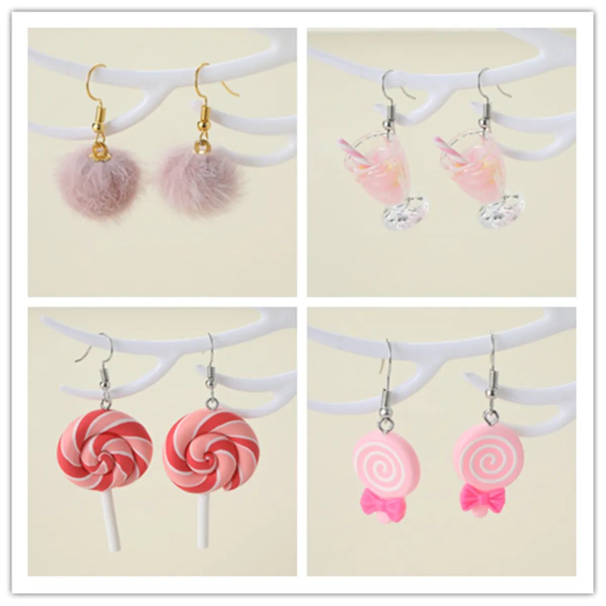 1 Pair Cute Lady Sweet Geometric Candy Zinc Alloy Drop Earrings