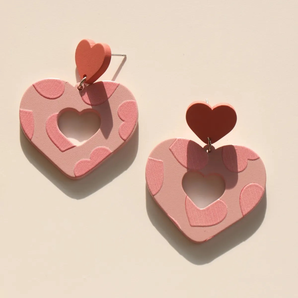 1 Pair Cute Letter Heart Shape Duck Arylic Women's Drop Earrings