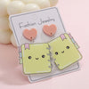 1 Pair Cute Letter Text Heart Shape Arylic Drop Earrings