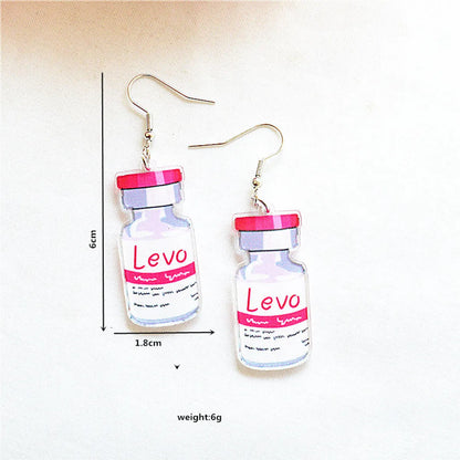 1 Pair Cute Love Cartoon Nurse Hat Arylic Metal Ear Hook