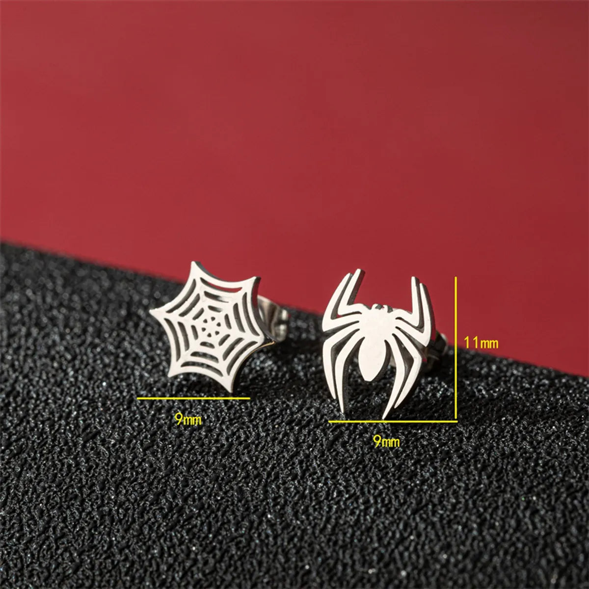 1 Pair Cute Modern Style Sweet Cat Tiger Spider Polishing Plating 304 Stainless Steel 18K Gold Plated Ear Studs