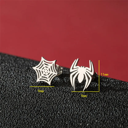 1 Pair Cute Modern Style Sweet Cat Tiger Spider Polishing Plating 304 Stainless Steel 18K Gold Plated Ear Studs