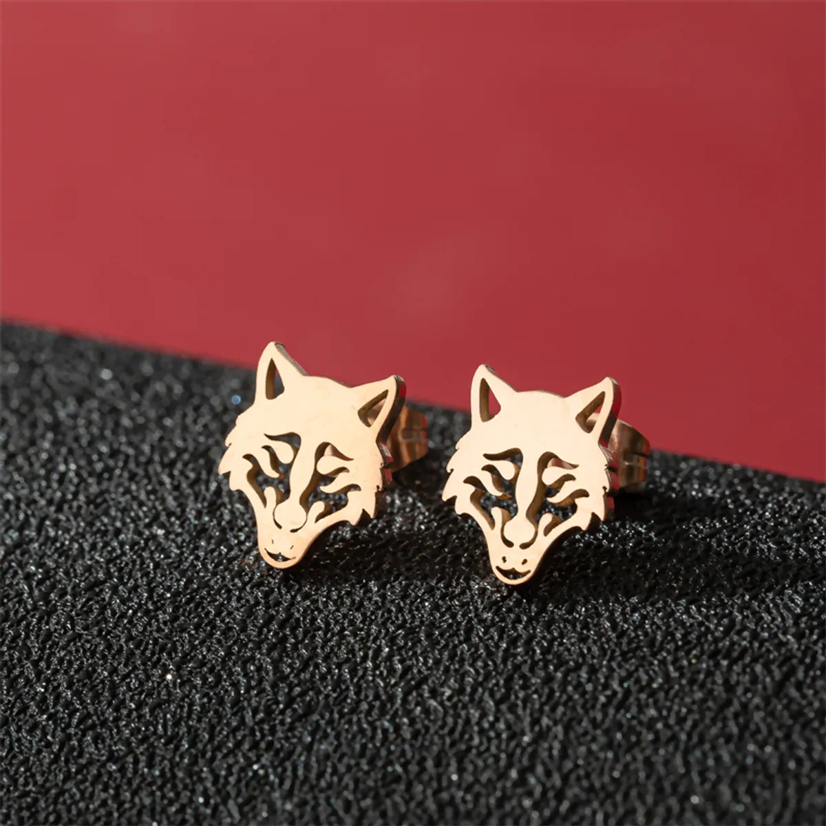 1 Pair Cute Modern Style Sweet Cat Tiger Spider Polishing Plating 304 Stainless Steel 18K Gold Plated Ear Studs