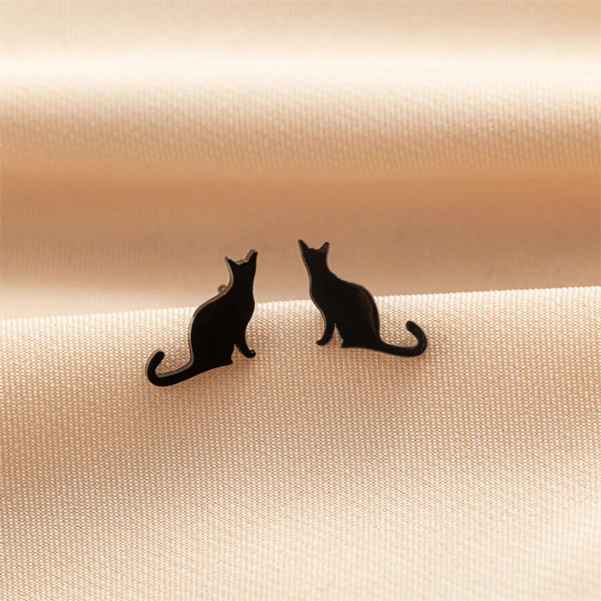 1 Pair Cute Modern Style Sweet Cat Tiger Spider Polishing Plating 304 Stainless Steel 18K Gold Plated Ear Studs