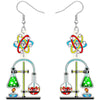 1 Pair Cute Novelty Earth Instrument Microscope Pencil Arylic Drop Earrings