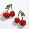 1 Pair Cute Pastoral Shiny Fruit Inlay Zinc Alloy Rhinestones K Gold Plated Ear Studs