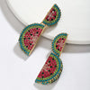 1 Pair Cute Pastoral Shiny Fruit Inlay Zinc Alloy Rhinestones K Gold Plated Ear Studs