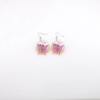 1 Pair Cute Pastoral Simple Style Butterfly Alloy Resin Drop Earrings