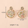 1 Pair Cute Pastoral Simple Style Ditsy Floral Flower Alloy Resin Drop Earrings