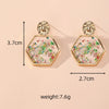 1 Pair Cute Pastoral Simple Style Ditsy Floral Flower Alloy Resin Drop Earrings