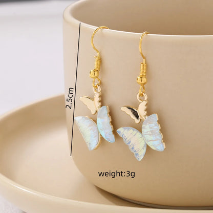 1 Pair Cute Queen Bridal Butterfly Alloy Drop Earrings