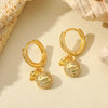 1 Pair Cute Romantic Cherry Starfish Epoxy Copper Zircon 18K Gold Plated Drop Earrings