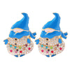 1 Pair Cute Santa Claus Crutch Elk Plating Alloy Ear Studs