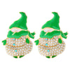 1 Pair Cute Santa Claus Crutch Elk Plating Alloy Ear Studs