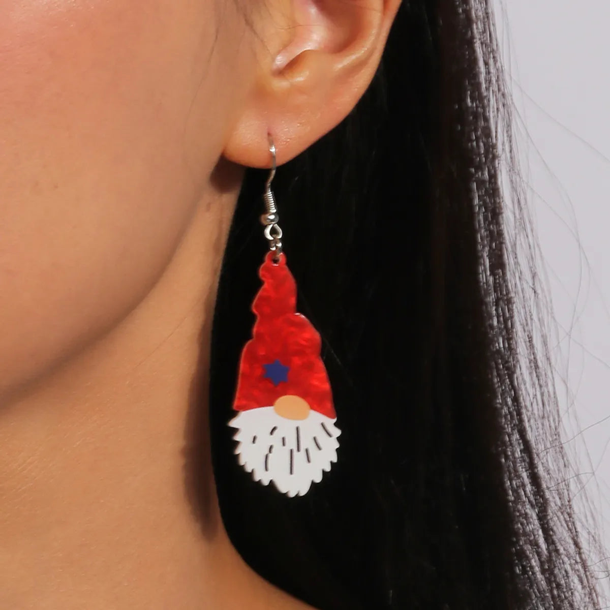 1 Pair Cute Santa Claus Snowman Zinc Alloy Drop Earrings