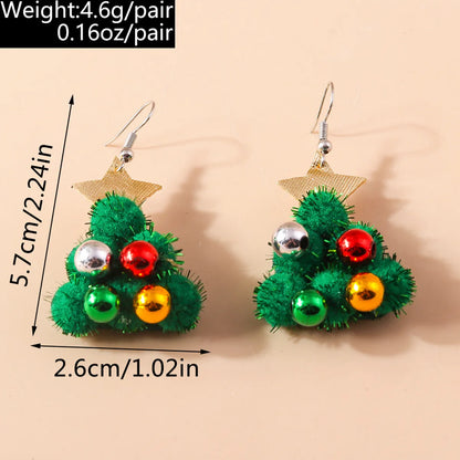 1 Pair Cute Santa Claus Zinc Alloy Drop Earrings