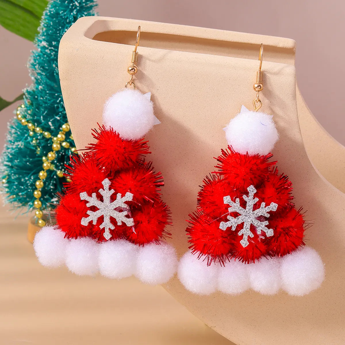 1 Pair Cute Santa Claus Zinc Alloy Drop Earrings