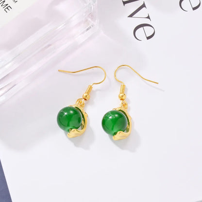 1 Pair Cute Shiny Animal Asymmetrical Alloy Drop Earrings