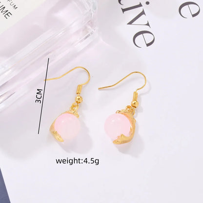 1 Pair Cute Shiny Animal Asymmetrical Alloy Drop Earrings