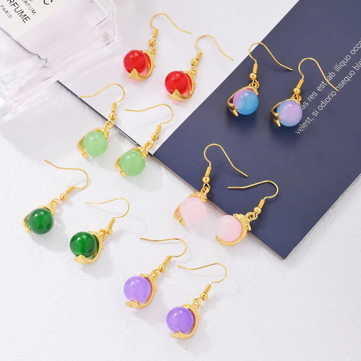 1 Pair Cute Shiny Animal Asymmetrical Alloy Drop Earrings