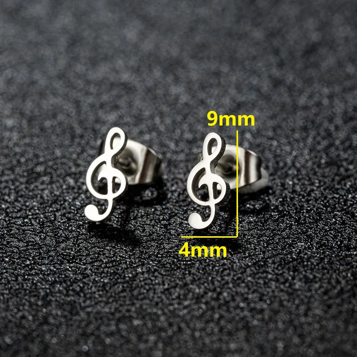 1 Pair Cute Simple Style Animal Notes Polishing 304 Stainless Steel 18K Gold Plated Ear Studs