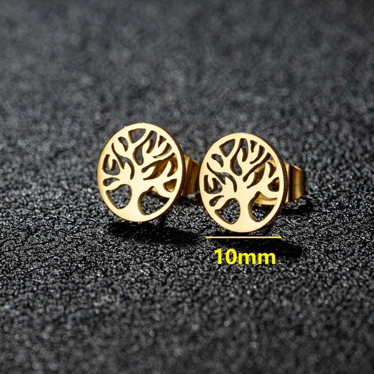 1 Pair Cute Simple Style Animal Notes Polishing 304 Stainless Steel 18K Gold Plated Ear Studs