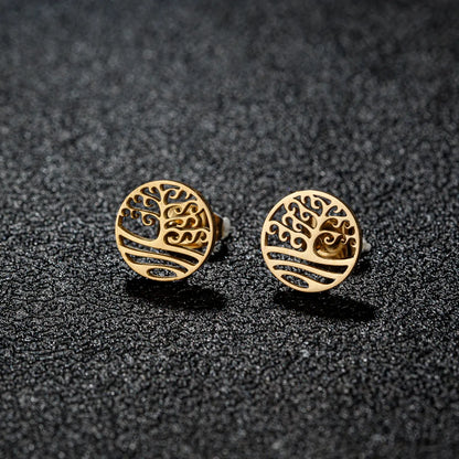 1 Pair Cute Simple Style Animal Notes Polishing 304 Stainless Steel 18K Gold Plated Ear Studs