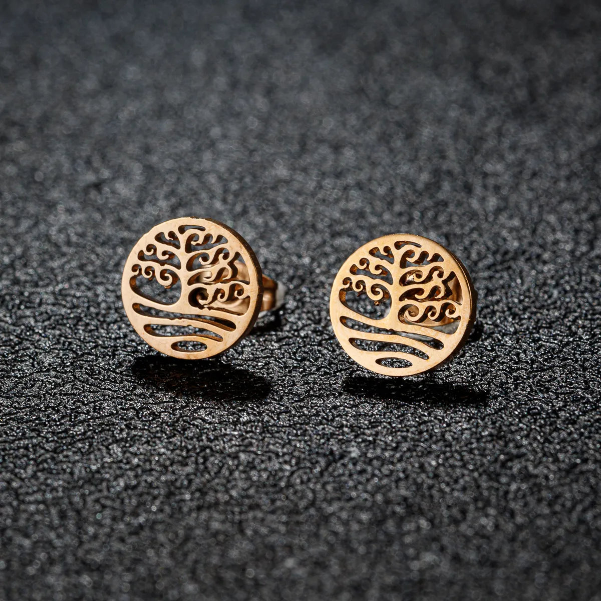 1 Pair Cute Simple Style Animal Notes Polishing 304 Stainless Steel 18K Gold Plated Ear Studs