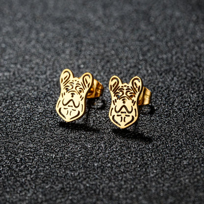 1 Pair Cute Simple Style Animal Notes Polishing 304 Stainless Steel 18K Gold Plated Ear Studs