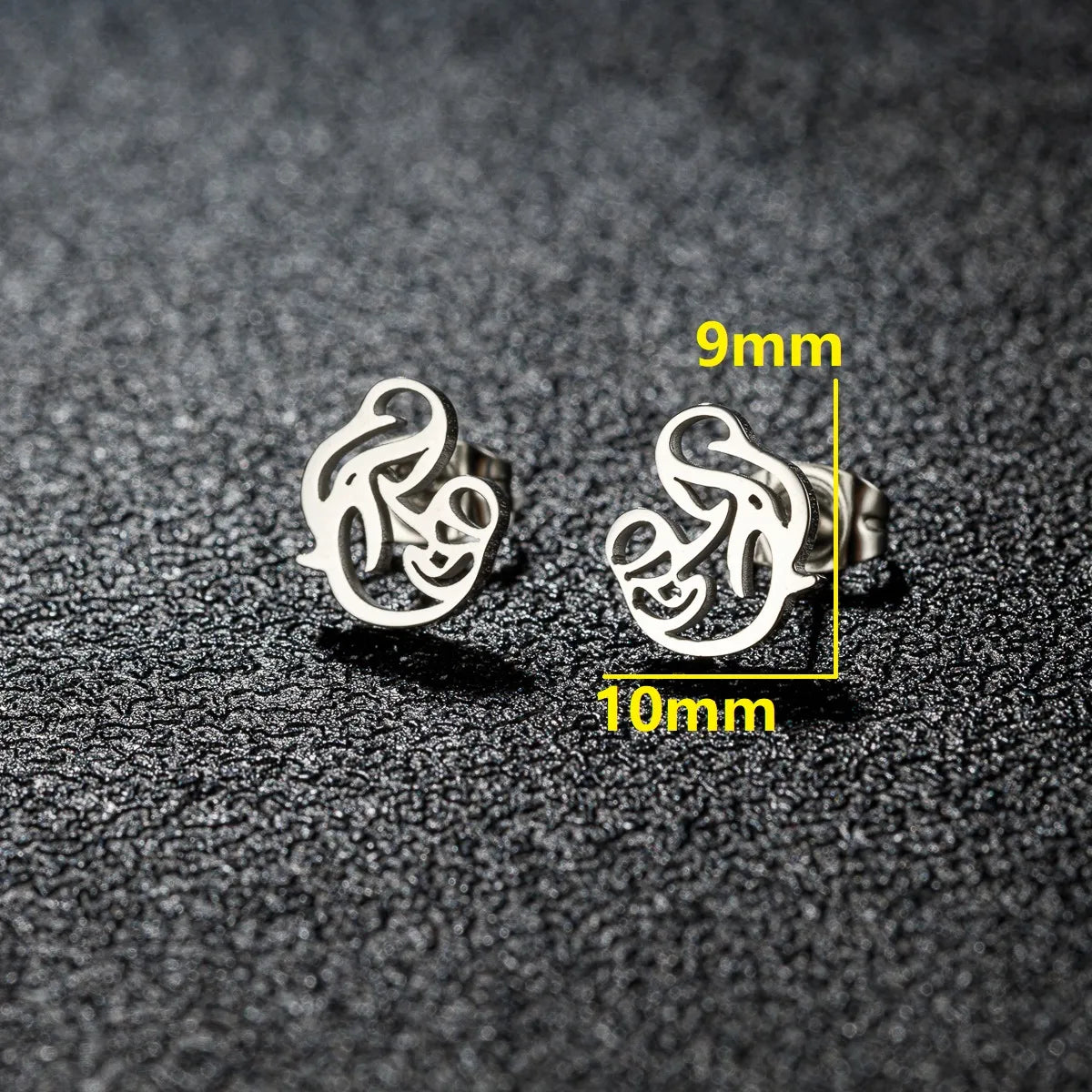 1 Pair Cute Simple Style Animal Notes Polishing 304 Stainless Steel 18K Gold Plated Ear Studs