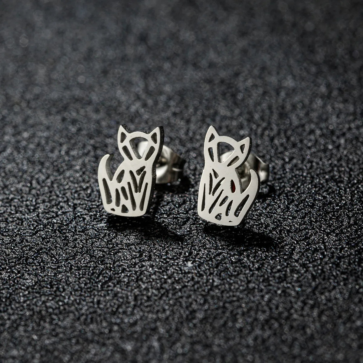 1 Pair Cute Simple Style Animal Notes Polishing 304 Stainless Steel 18K Gold Plated Ear Studs