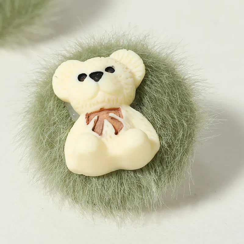 1 Pair Cute Simple Style Bear Alloy Ear Studs