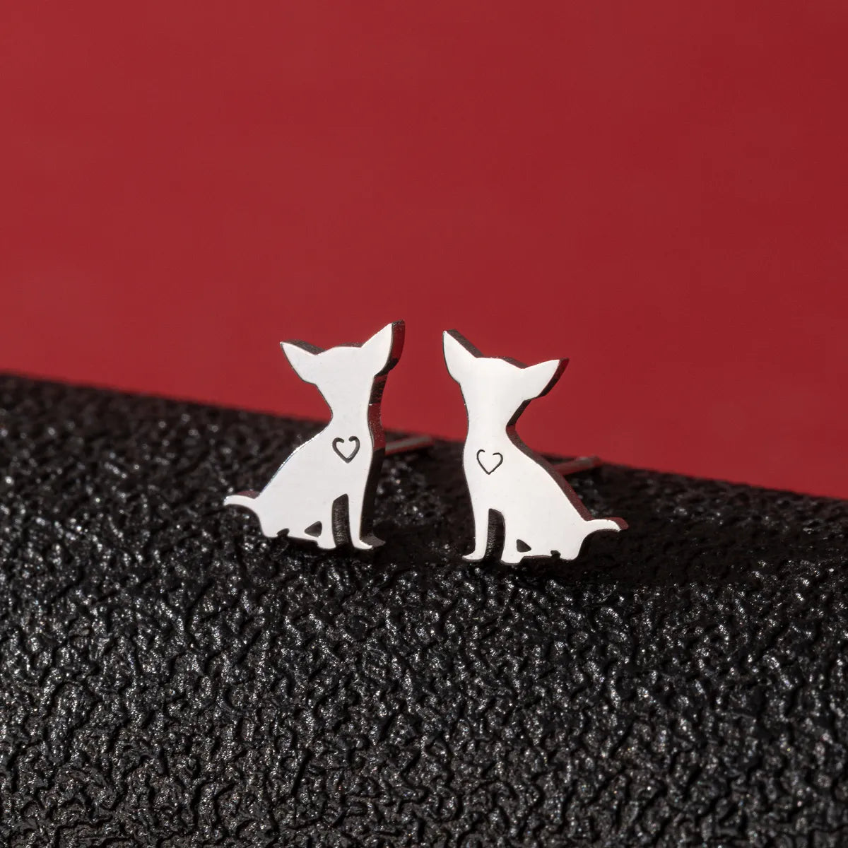 1 Pair Cute Simple Style Dog Polishing 304 Stainless Steel 18K Gold Plated Ear Studs