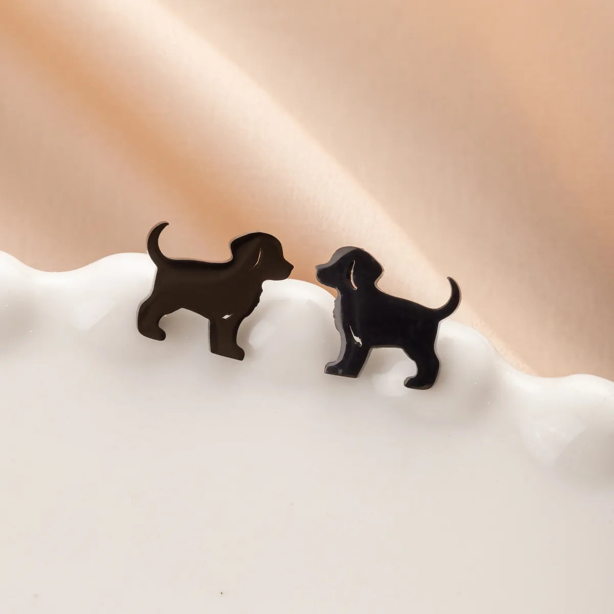 1 Pair Cute Simple Style Dog Polishing 304 Stainless Steel 18K Gold Plated Ear Studs