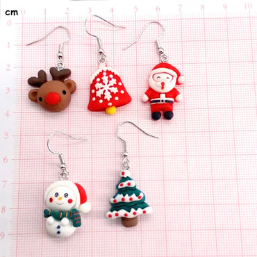 1 Pair Cute Simple Style Elk Patchwork Resin Drop Earrings