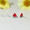 1 Pair Cute Simple Style Fruit Arylic Ear Studs