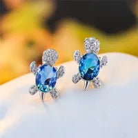 1 Pair Cute Simple Style Tortoise Plating Inlay Copper Zircon Ear Studs