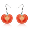 1 Pair Cute Strawberry Pineapple Watermelon Printing Arylic Ear Hook