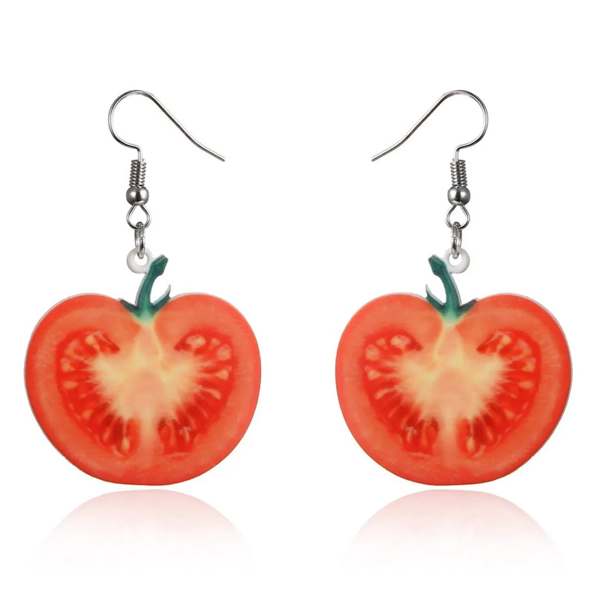 1 Pair Cute Strawberry Pineapple Watermelon Printing Arylic Ear Hook