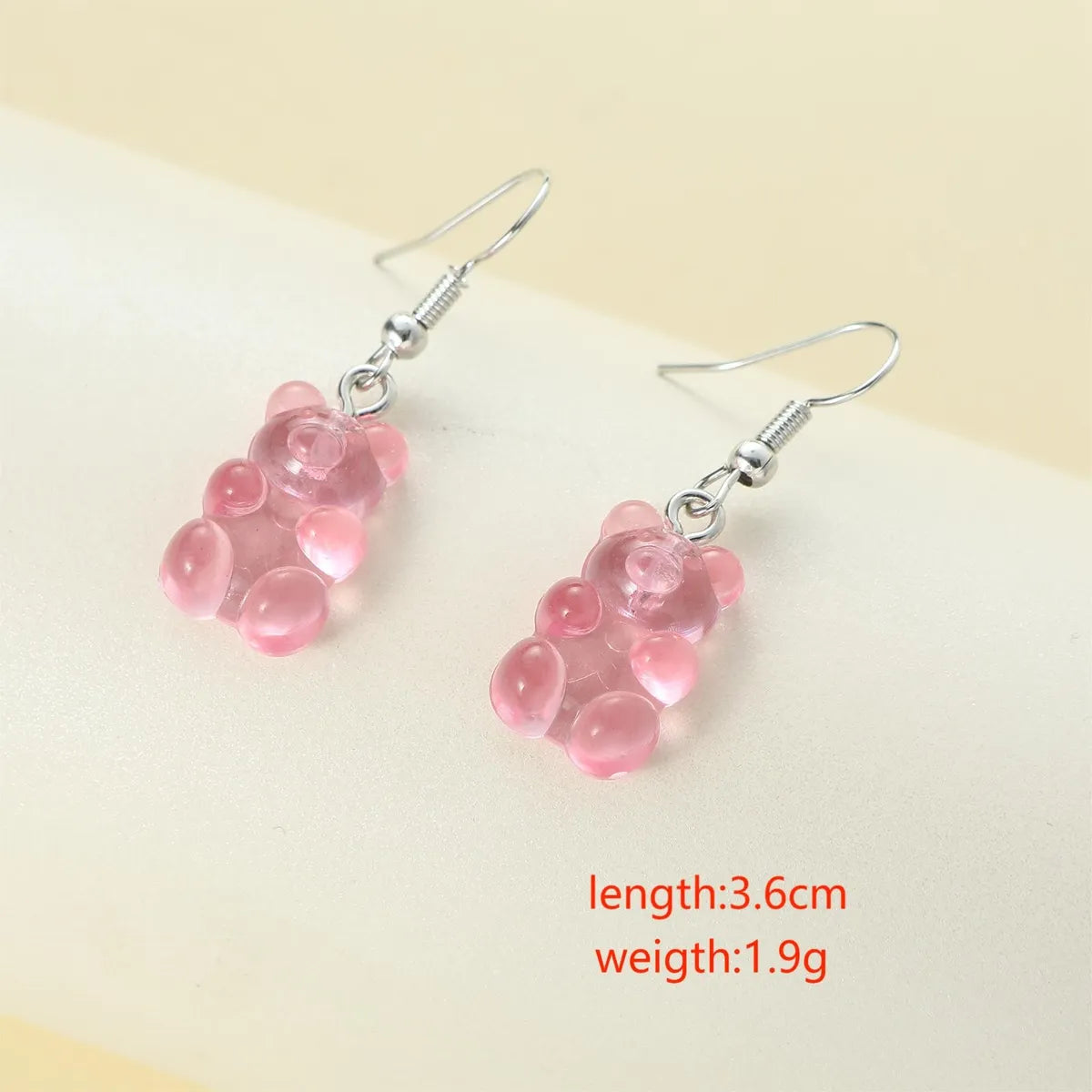 1 Pair Cute Streetwear Bear Fish Resin Drop Earrings