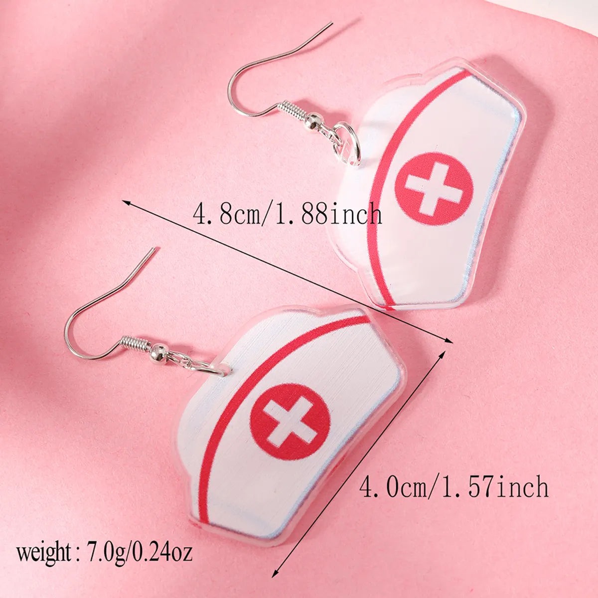 1 Pair Cute Streetwear Cartoon Arylic Silver Plated Drop Earrings