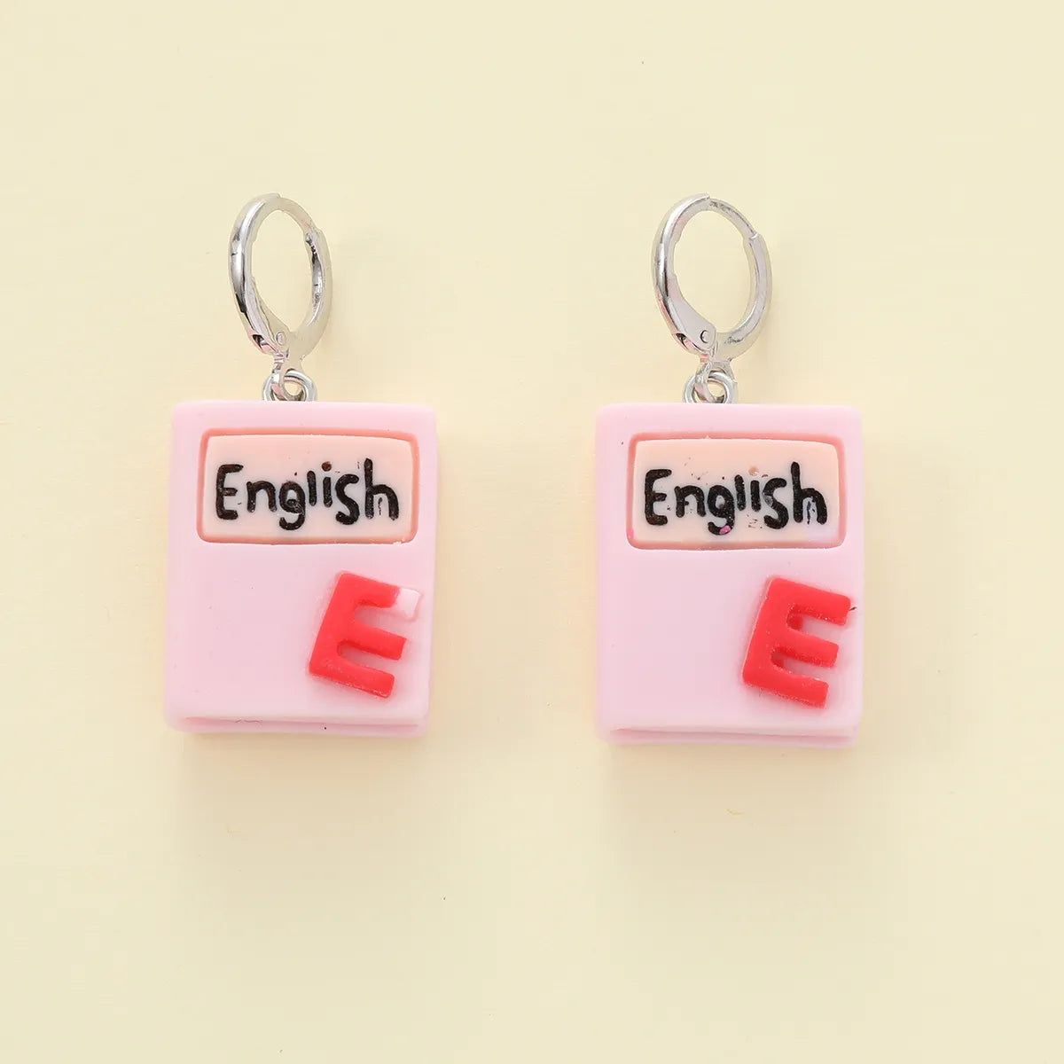 1 Pair Cute Streetwear Ice Cream Letter Resin Drop Earrings