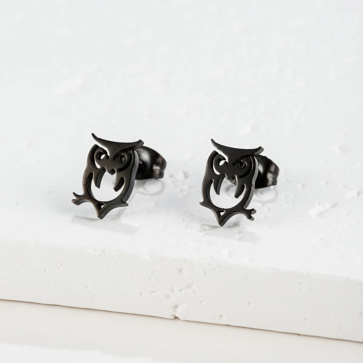 1 Pair Cute Sweet Animal Polishing Plating 304 Stainless Steel 18K Gold Plated Ear Studs