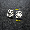 1 Pair Cute Sweet Animal Polishing Plating 304 Stainless Steel 18K Gold Plated Ear Studs