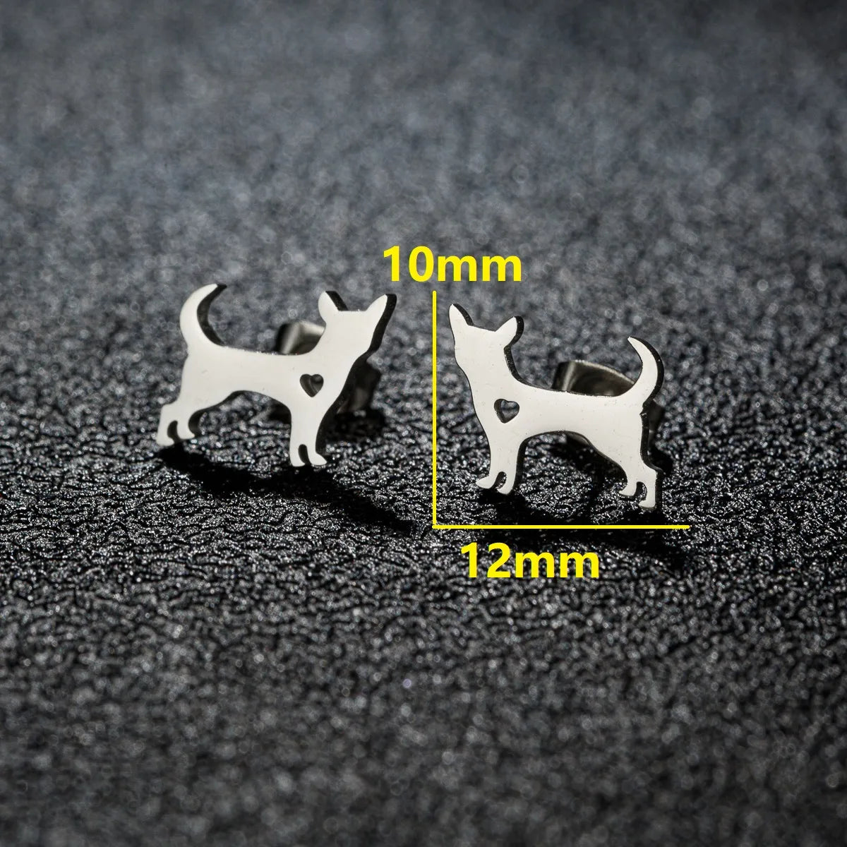 1 Pair Cute Sweet Animal Polishing Plating 304 Stainless Steel 18K Gold Plated Ear Studs