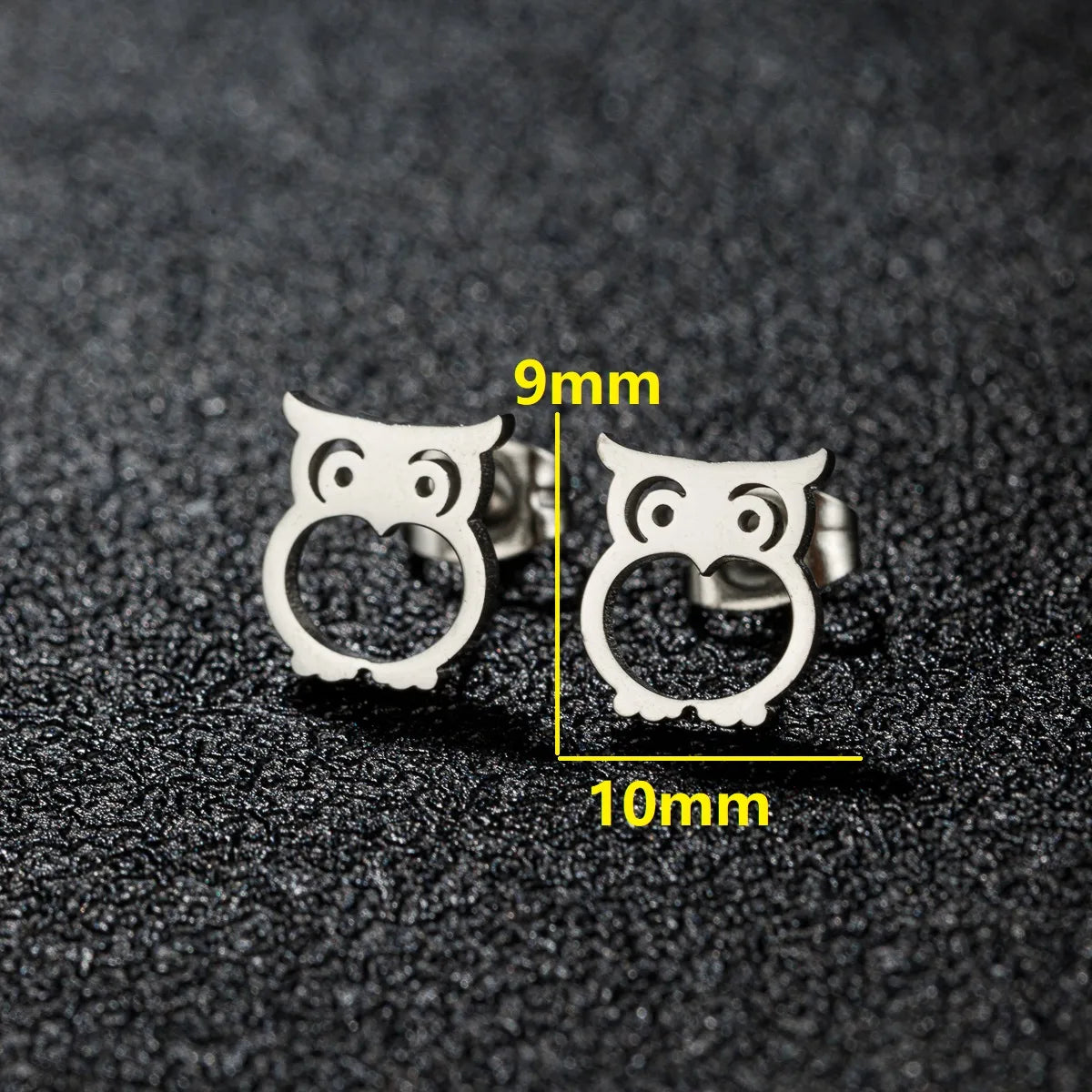 1 Pair Cute Sweet Animal Polishing Plating 304 Stainless Steel 18K Gold Plated Ear Studs