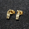 1 Pair Cute Sweet Animal Polishing Plating 304 Stainless Steel 18K Gold Plated Ear Studs