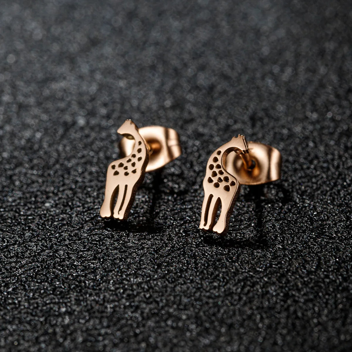 1 Pair Cute Sweet Animal Polishing Plating 304 Stainless Steel 18K Gold Plated Ear Studs