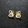 1 Pair Cute Sweet Animal Polishing Plating 304 Stainless Steel 18K Gold Plated Ear Studs